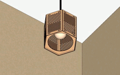 Laser Cut Celling Light Wooden Hanging Lamp Free DXF File