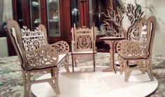 Laser Cut Chair Bench Sofa 3mm Free Vector File