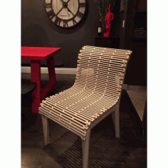 Laser Cut Chair Living Hinge Template Free Vector File