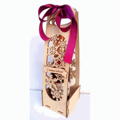 Laser Cut Champagne Gift Box Free Vector File