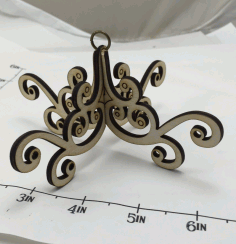 Laser Cut Chandelier Ornament Free Vector File