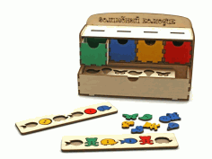 Laser Cut Chest Of Drawers Puzzle For Kids Free Vector File
