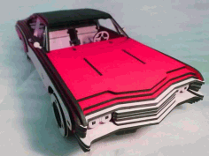 Laser Cut Chevrolet Impala Car Wood 3d Puzzle Mechanical Model Free Vector File