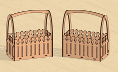 Laser Cut Chocolate Fruit And Flower Basket Free Vector File