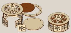 Laser Cut Christmas Gift Box Diy Snowflakes Mini Jewelry Makeup Box Free Vector File