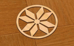 Laser Cut Circle Coaster Ornament Free DXF File