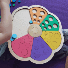 Laser Cut Circle Sorter Puzzle Color Games For Toddlers Free Vector File