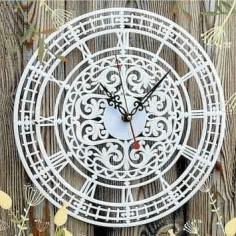 Laser Cut Classic Clock Puzzle Free Vector File