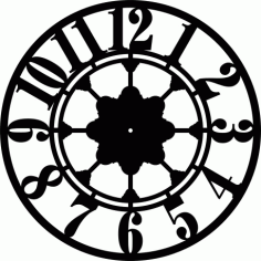 Laser Cut Clock Face Template Free Vector File, Free Vectors File