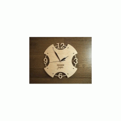 Laser Cut Clock Free DXF File