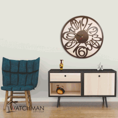 Laser Cut Clock Plywood Free DXF File