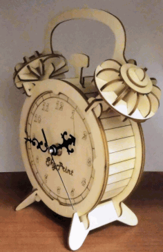 Laser Cut Clock Wooden Free Vector File