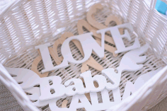 Laser Cut Cnc Baby Love Basket Free Vector File