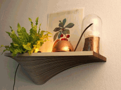 Laser Cut Cnc Project Wall Rack Lamp Free DXF File