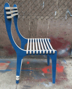Laser Cut Cnc Router Wooden Chair Free DXF File