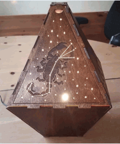 Laser Cut Constellation Lamp 3mm Birch Plywood Free DXF File