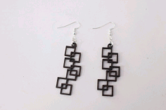Laser Cut Contemporary Earring Design Free DXF File