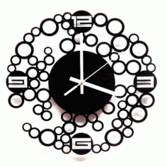 Laser Cut Contemporary Wall Clock Free Vector File