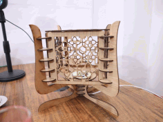 Laser Cut Contemporary Wooden Table Lamp 3mm Free DXF File