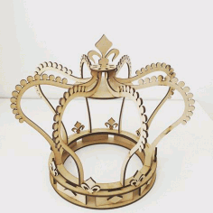 Laser Cut Coroa Em 3d Free Vector File