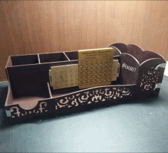Laser Cut Creative Office Desk Organizer Free Vector File