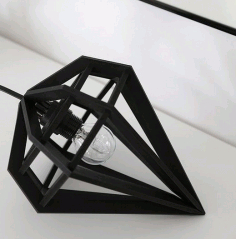 Laser Cut Crystal Lamp Free Vector File