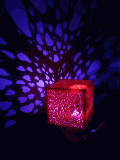Laser Cut Cube Heart Nightlight Free DXF File