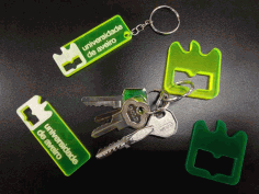 Laser Cut Custom Clear Acrylic Keychain Free Vector File