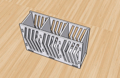 Laser Cut Custom Desk Organizer Pencil Storage Box Free DXF File