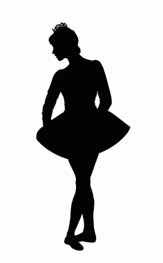 Laser Cut Dance Class Dancing Girl Silhouette Free Vector File