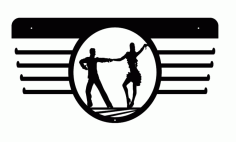 Laser Cut Dance Medal 2 Free DXF File