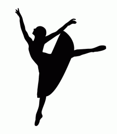 Laser Cut Dancing Girl Silhouettes Free Vector File