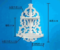Laser Cut Decor Corner Shelf Free Vector File