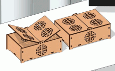 Laser Cut Decor Jewelry Gift Box With Lid Free DXF File