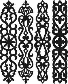 Laser Cut Decor Screen Designs Seamless Set Free DXF File