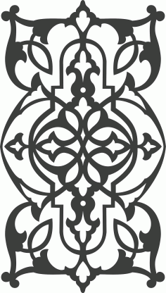 Laser Cut Decor Screen Seamless Design Free DXF File