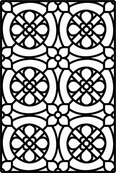 Laser Cut Decor Seamless Separator Floral Lattice Free DXF File