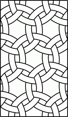 Laser Cut Decor Seamless Separator Floral Lattice Panel Free DXF File