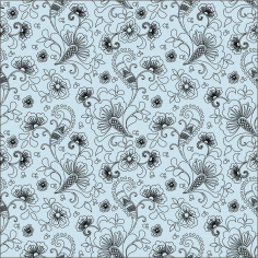 Laser Cut Decor Seamless Separator Floral Lattice Stencil Panel Free DXF File