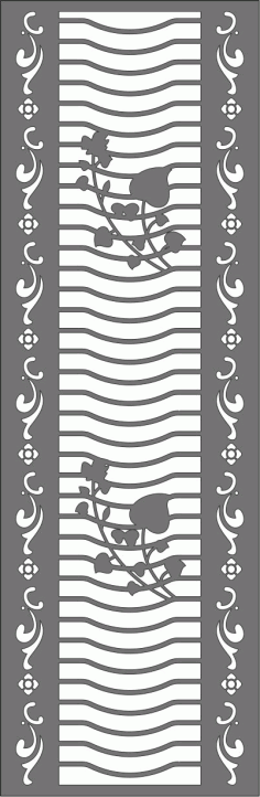 Laser Cut Decor Seamless Separator Jali Design Free DXF File