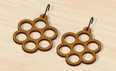 Laser Cut Decor Wood Earrings Valentine Free Vector File