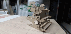 Laser Cut Decorated Shelf 3d Puzzle Free Vector File