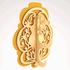 Laser Cut Decoration Unique Wall Hanger For Laser Cut Free DXF File