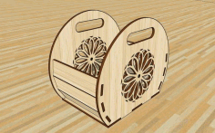 Laser Cut Decorative Flower Basket Chocolate Gift Basket Free Vector File