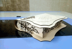 Laser Cut Decorative Folding Book Box Free Vector File