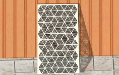 Laser Cut Decorative Grill Pattern Of A Triangular Ornament Free Vector File