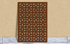 Laser Cut Decorative Grill Pattern Wall Panel Free Vector File
