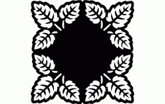 Laser Cut Decorative Grille Pattern Tree Leaf Pattern Free DXF File