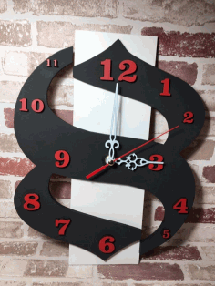 Laser Cut Decorative Modern And Contemporary Wall Clock Free Vector File