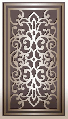 Laser Cut Decorative Panel Design Free DXF File